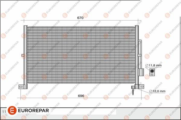 EUROREPAR 1609637780 - Кондензатор, климатизация vvparts.bg