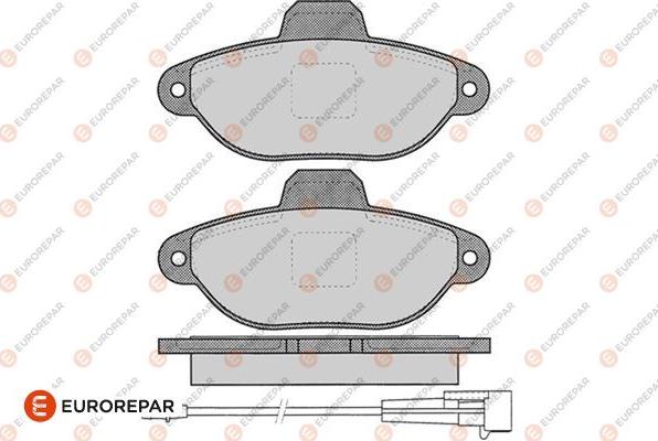 EUROREPAR 1619792280 - Комплект спирачно феродо, дискови спирачки vvparts.bg