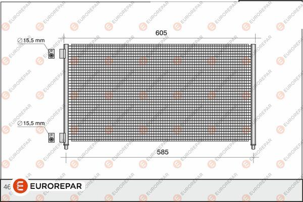 EUROREPAR 1610159780 - Кондензатор, климатизация vvparts.bg