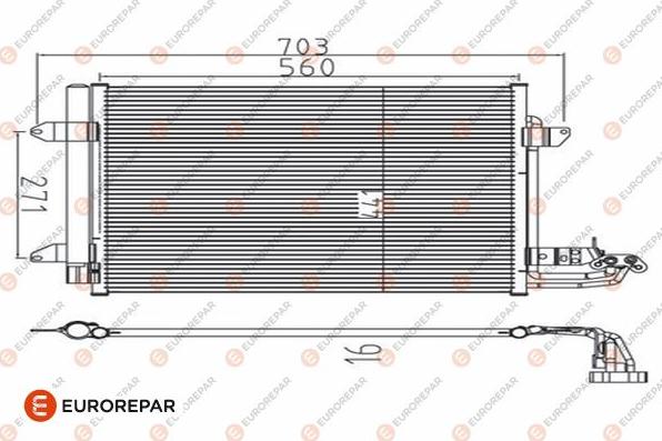 EUROREPAR 1610160080 - Кондензатор, климатизация vvparts.bg