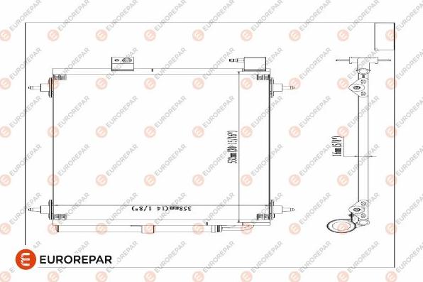 EUROREPAR 1610161080 - Кондензатор, климатизация vvparts.bg