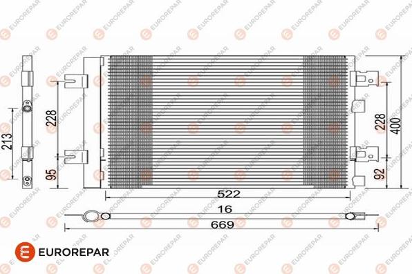 EUROREPAR 1618100280 - Кондензатор, климатизация vvparts.bg