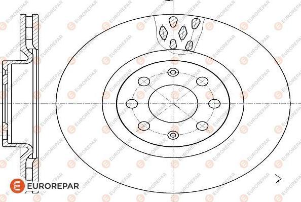 EUROREPAR 1618890080 - Спирачен диск vvparts.bg