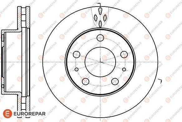 EUROREPAR 1618864580 - Спирачен диск vvparts.bg