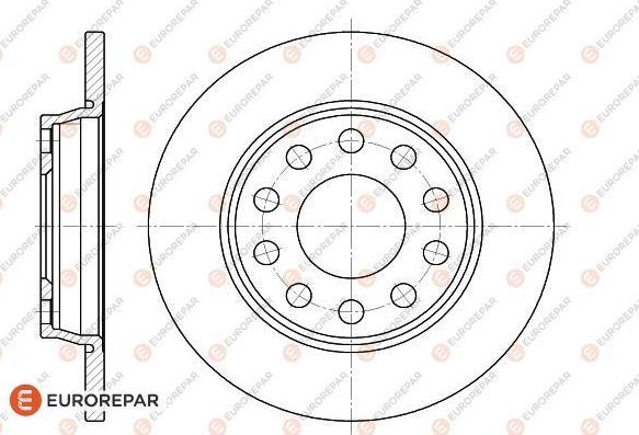 EUROREPAR 1618866080 - Спирачен диск vvparts.bg