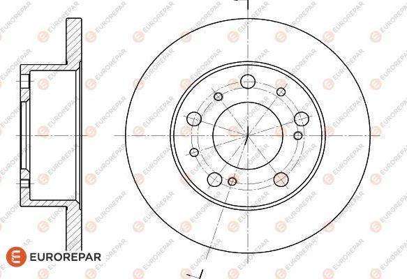 EUROREPAR 1618860580 - Спирачен диск vvparts.bg