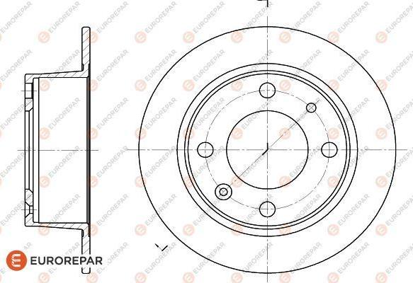 EUROREPAR 1618861080 - Спирачен диск vvparts.bg