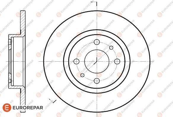 EUROREPAR 1618867380 - Спирачен диск vvparts.bg