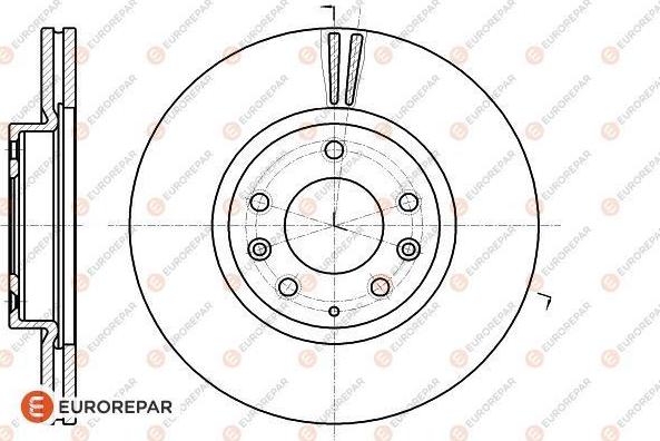 EUROREPAR 1618889680 - Спирачен диск vvparts.bg