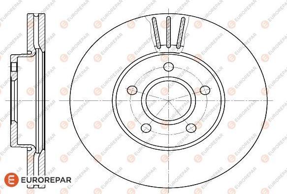 EUROREPAR 1618880180 - Спирачен диск vvparts.bg