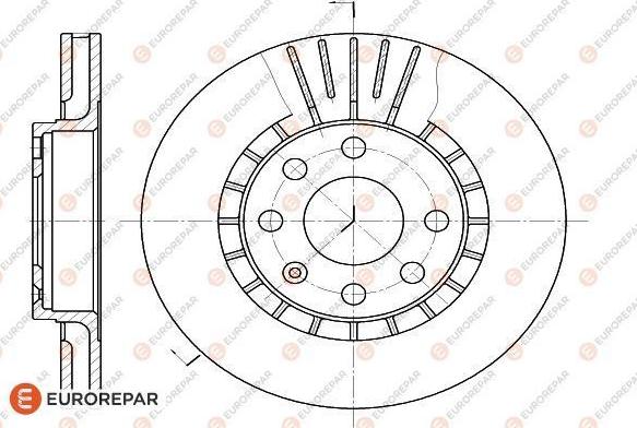 EUROREPAR 1618879080 - Спирачен диск vvparts.bg