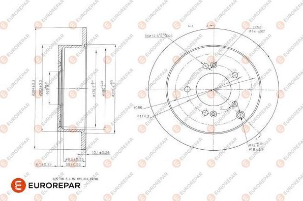 EUROREPAR 1618870980 - Спирачен диск vvparts.bg