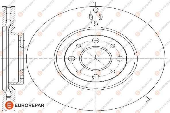 EUROREPAR 1618873680 - Спирачен диск vvparts.bg