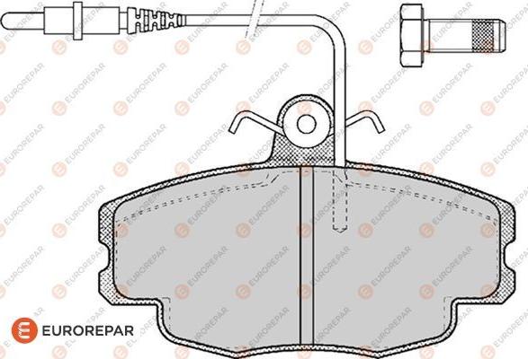 EUROREPAR 1617247380 - Комплект спирачно феродо, дискови спирачки vvparts.bg