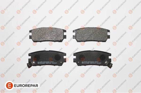 EUROREPAR 1617284480 - Комплект спирачно феродо, дискови спирачки vvparts.bg