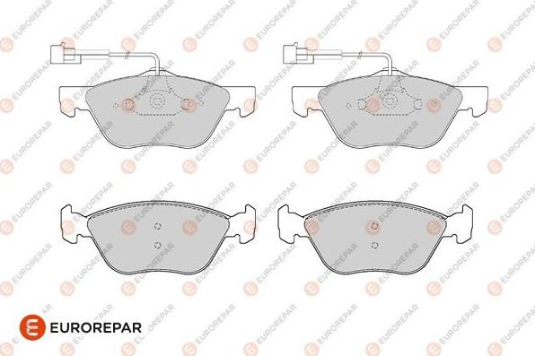 EUROREPAR 1686274480 - Комплект спирачно феродо, дискови спирачки vvparts.bg