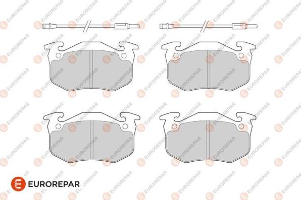 EUROREPAR 1686275680 - Комплект спирачно феродо, дискови спирачки vvparts.bg