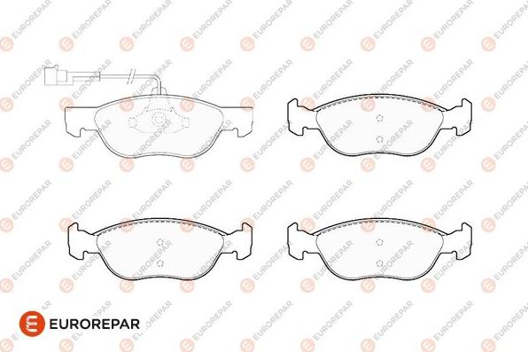 EUROREPAR 1686275180 - Комплект спирачно феродо, дискови спирачки vvparts.bg