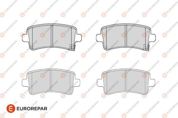 EUROREPAR 1686272480 - Комплект спирачно феродо, дискови спирачки vvparts.bg