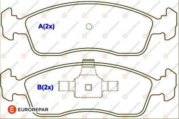 EUROREPAR 1686754580 - Комплект спирачно феродо, дискови спирачки vvparts.bg