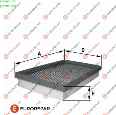 EUROREPAR 1680344580 - Въздушен филтър vvparts.bg