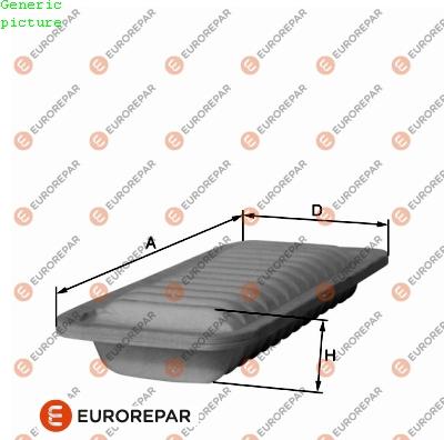 EUROREPAR 1680345580 - Въздушен филтър vvparts.bg