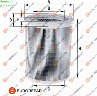 EUROREPAR 1680332280 - Въздушен филтър vvparts.bg