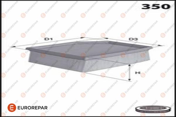 EUROREPAR 1682950580 - Въздушен филтър vvparts.bg