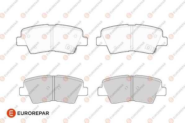 EUROREPAR 1682314380 - Комплект спирачно феродо, дискови спирачки vvparts.bg