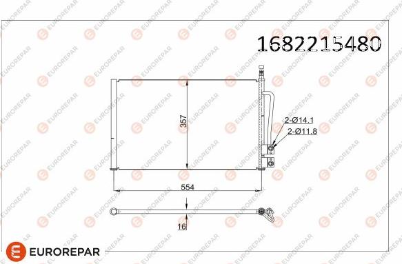 EUROREPAR 1682215480 - Кондензатор, климатизация vvparts.bg