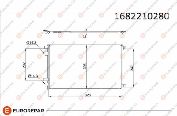 EUROREPAR 1682210280 - Кондензатор, климатизация vvparts.bg