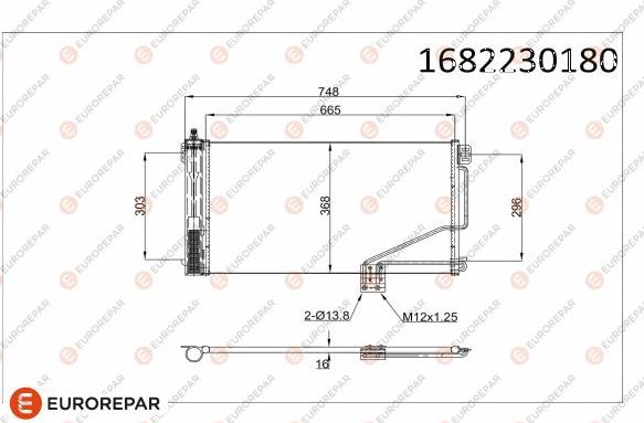 EUROREPAR 1682230180 - Кондензатор, климатизация vvparts.bg