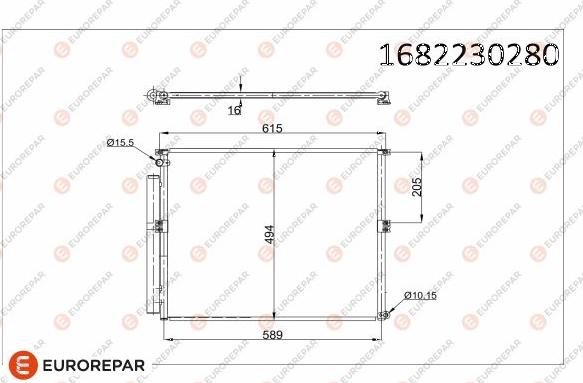 EUROREPAR 1682230280 - Кондензатор, климатизация vvparts.bg