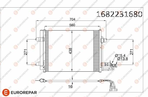 EUROREPAR 1682231680 - Кондензатор, климатизация vvparts.bg