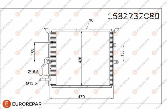 EUROREPAR 1682232080 - Кондензатор, климатизация vvparts.bg