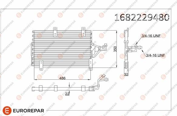 EUROREPAR 1682229480 - Кондензатор, климатизация vvparts.bg