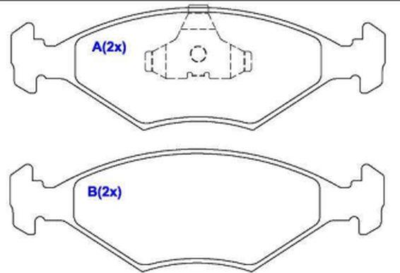 EUROREPAR 1636484880 - Комплект спирачно феродо, дискови спирачки vvparts.bg