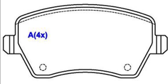 EUROREPAR 1636485680 - Комплект спирачно феродо, дискови спирачки vvparts.bg