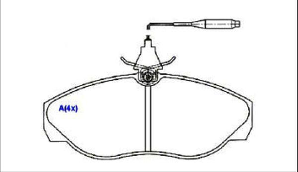 EUROREPAR 1636486080 - Комплект спирачно феродо, дискови спирачки vvparts.bg