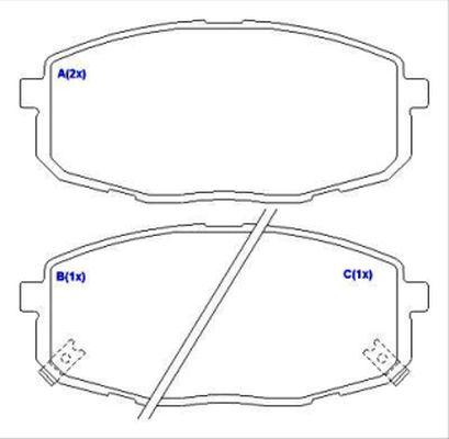 EUROREPAR 1636488580 - Комплект спирачно феродо, дискови спирачки vvparts.bg