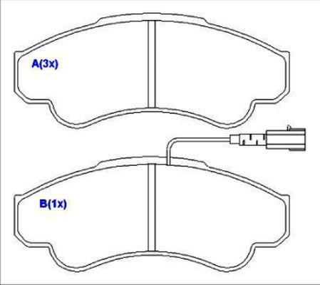 EUROREPAR 1636487980 - Комплект спирачно феродо, дискови спирачки vvparts.bg