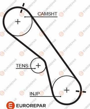 EUROREPAR 1633142080 - Ангренажен ремък vvparts.bg