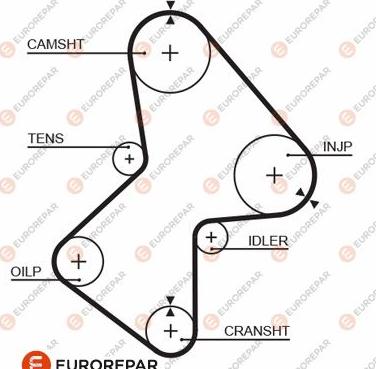 EUROREPAR 1633139780 - Ангренажен ремък vvparts.bg