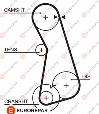 EUROREPAR 1633134180 - Ангренажен ремък vvparts.bg