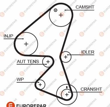 EUROREPAR 1633127080 - Ангренажен ремък vvparts.bg