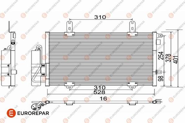 EUROREPAR 1625946980 - Кондензатор, климатизация vvparts.bg