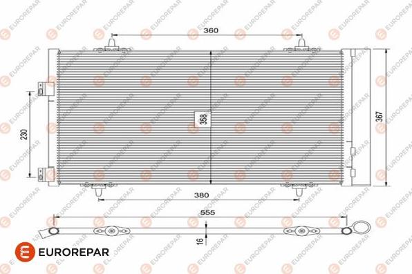 EUROREPAR 1626267580 - Кондензатор, климатизация vvparts.bg