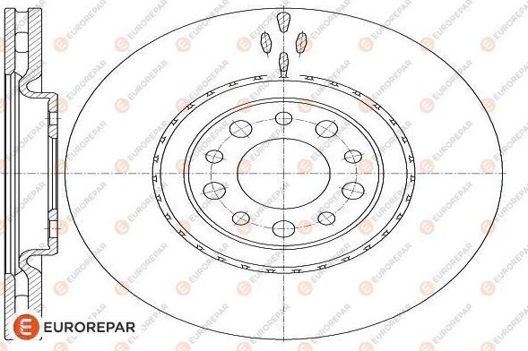 EUROREPAR 1622806980 - Спирачен диск vvparts.bg