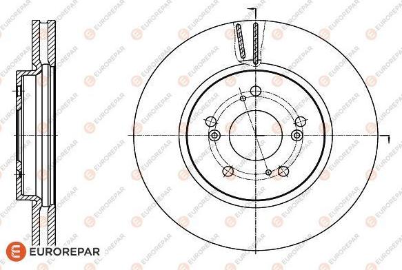 EUROREPAR 1622807580 - Спирачен диск vvparts.bg