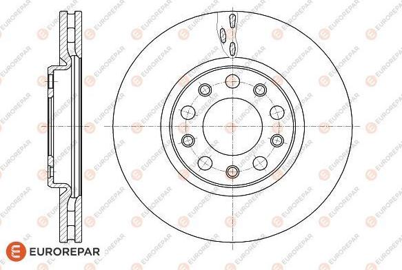 EUROREPAR 1622807380 - Спирачен диск vvparts.bg